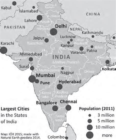 Top 15 Largest Cities of India by Population.